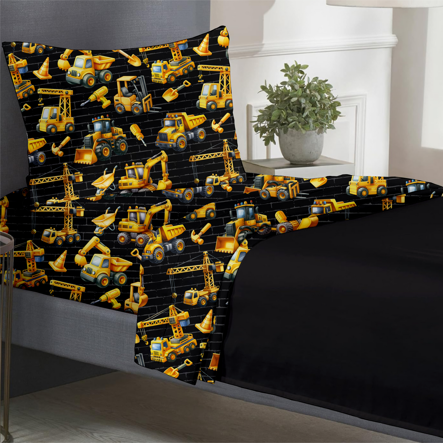MM’s Cozy Construction Crew Sheet Set