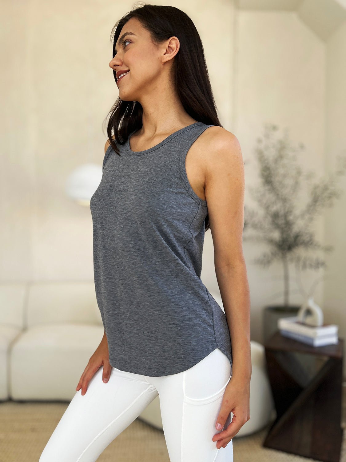 Basic Bae Full Size Round Neck Curved Hem Tank - Mavella BoutiqueWomen’s Daywear