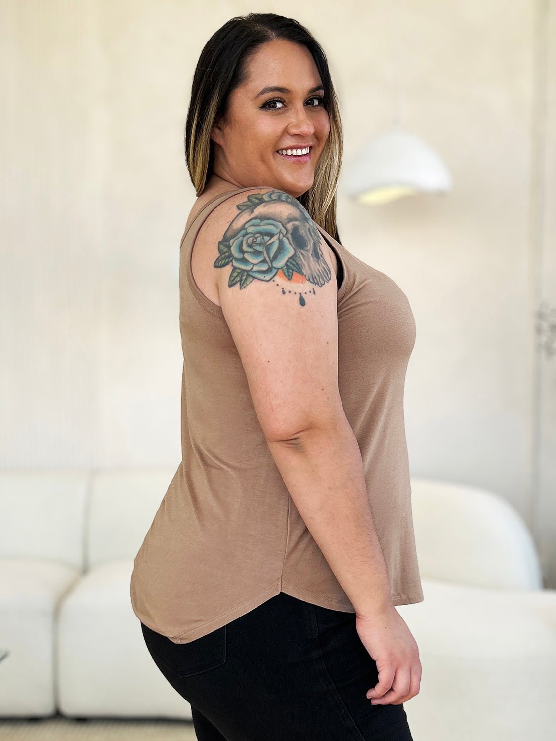 Basic Bae Full Size Round Neck Curved Hem Tank - Mavella BoutiqueWomen’s Daywear