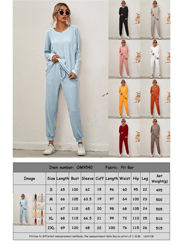 Women's Long - Sleeved Loose Loungewear Pajamas - Mavella Boutique