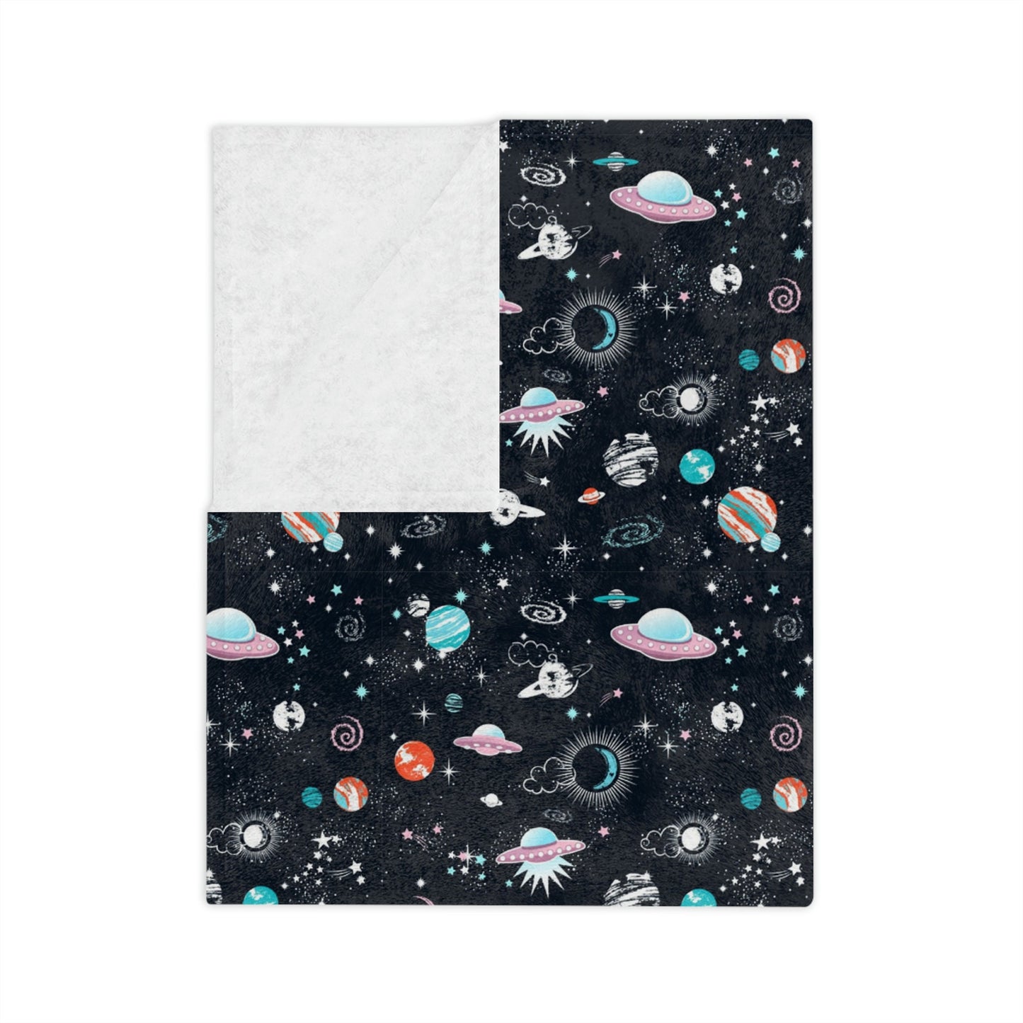 Spaced Out Velveteen Minky Blanket - Mavella BoutiqueHome Decor