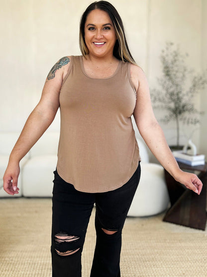 Basic Bae Full Size Round Neck Curved Hem Tank - Mavella BoutiqueWomen’s Daywear